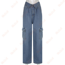 high waisted jean cotton pants